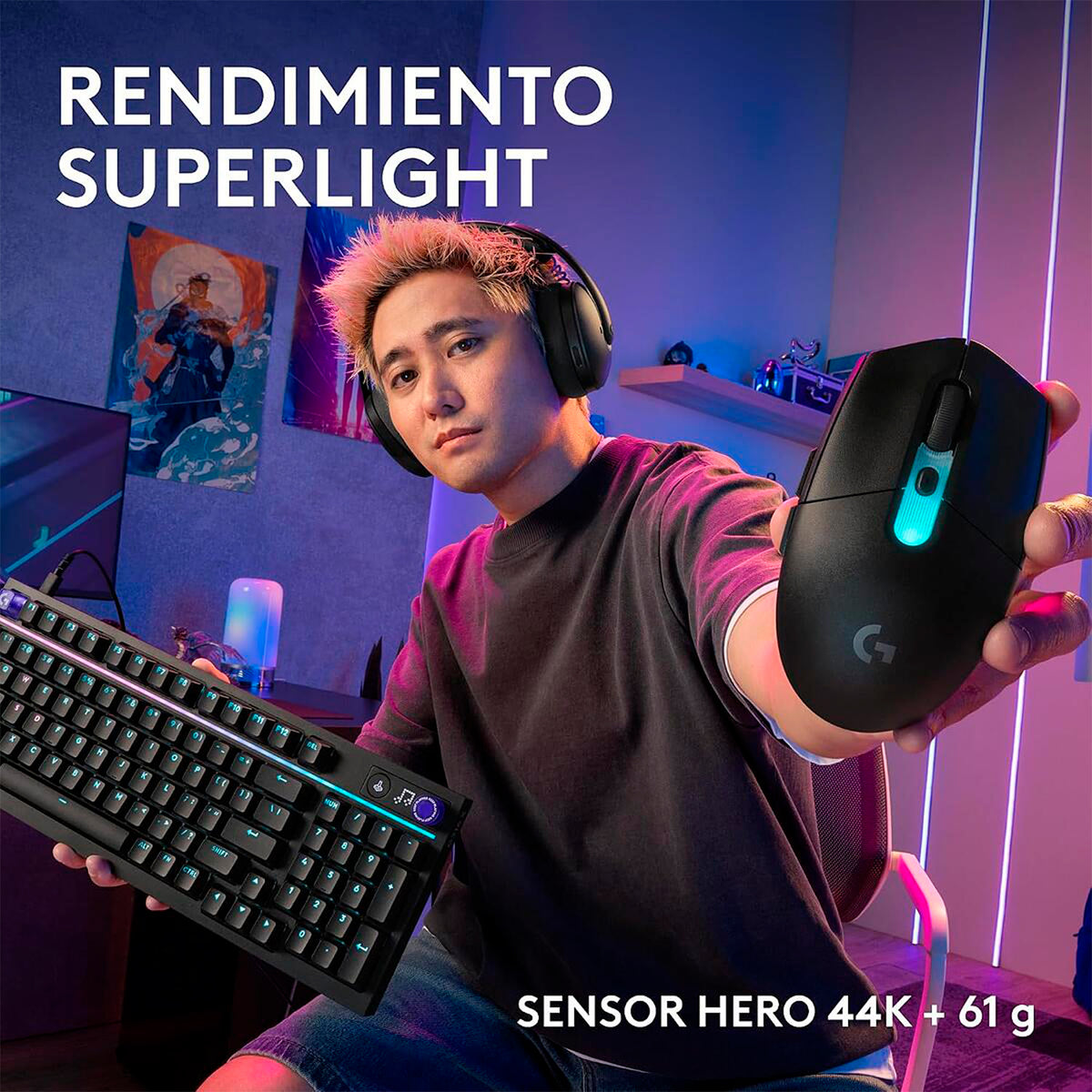 Mouse Gamer Inalámbrico Logitech G305 X Superlight - Negro