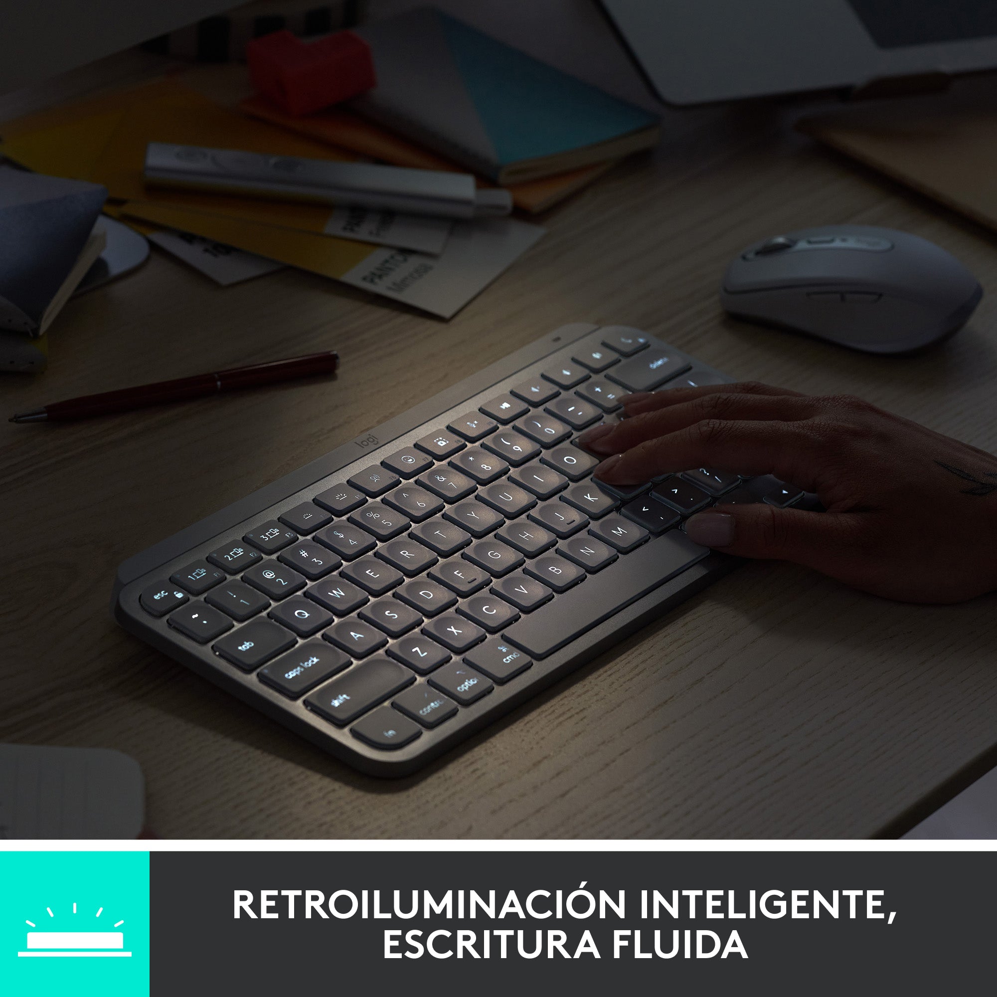 Combo Logitech Teclado Mx Keys Mini + Mouse Mx Anywhere 3s Negro