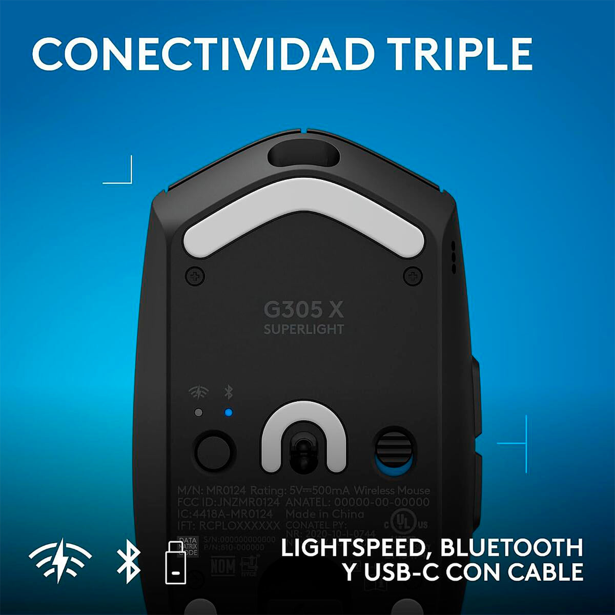 Mouse Gamer Inalámbrico Logitech G305 X Superlight - Negro