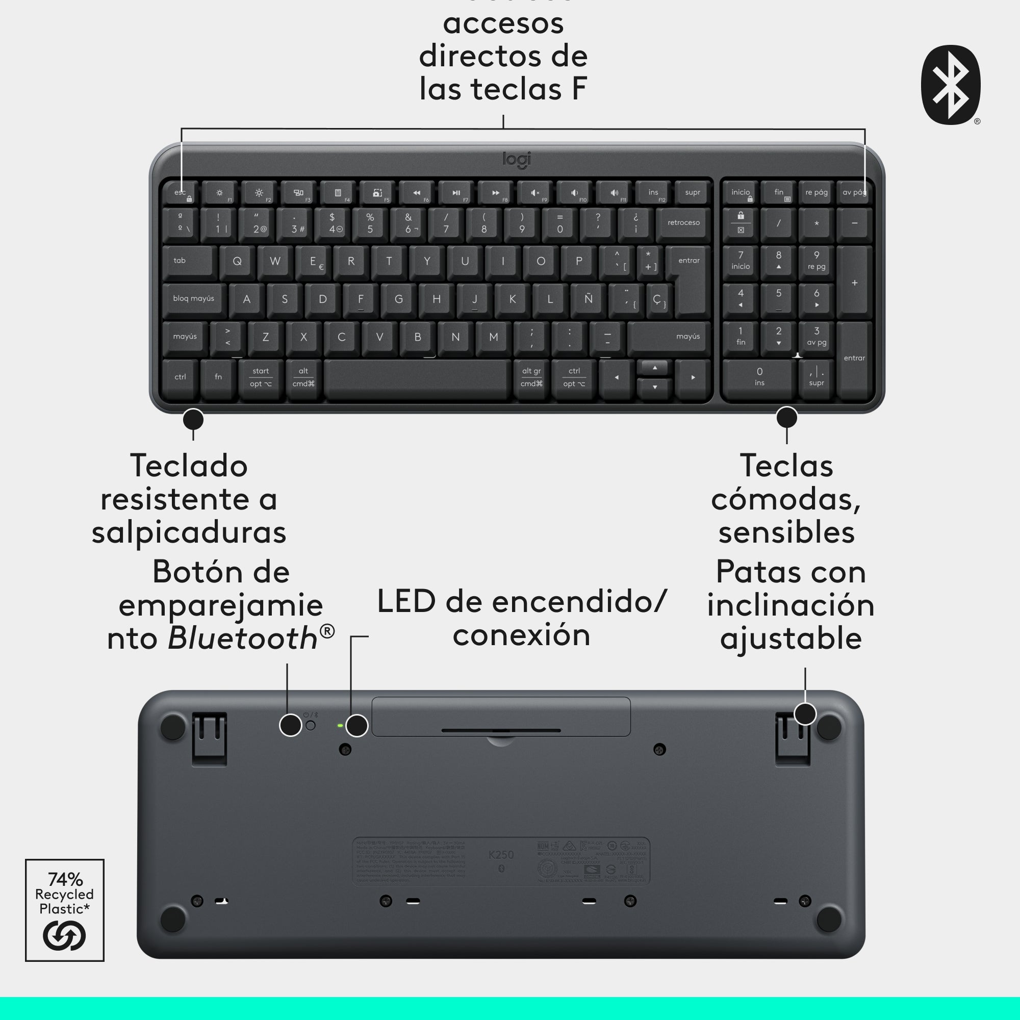 Teclado y Mouse Bluetooth Logitech MK250
