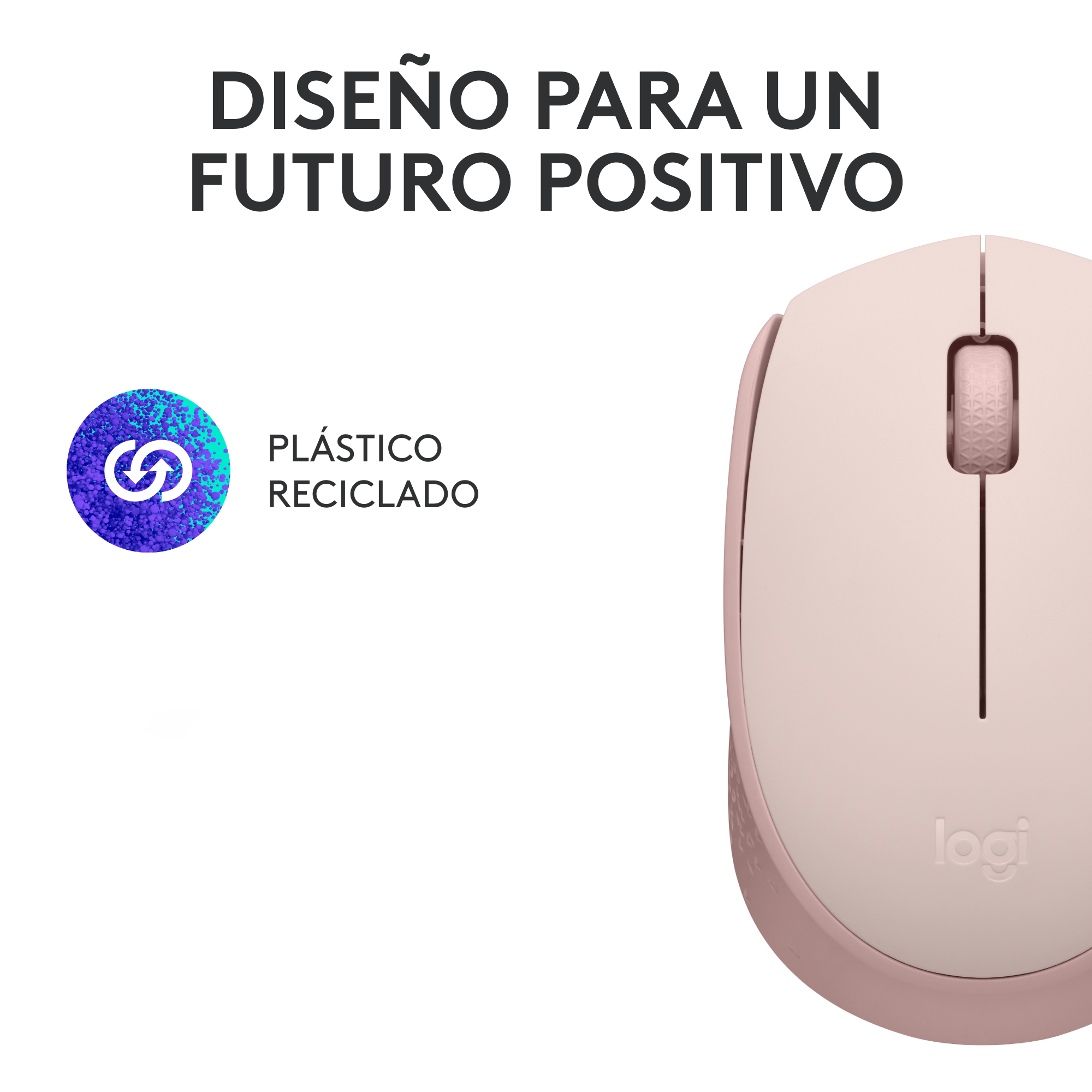 Mouse Inalámbrico Logitech M170, Cómodo Y Portátil Rosa