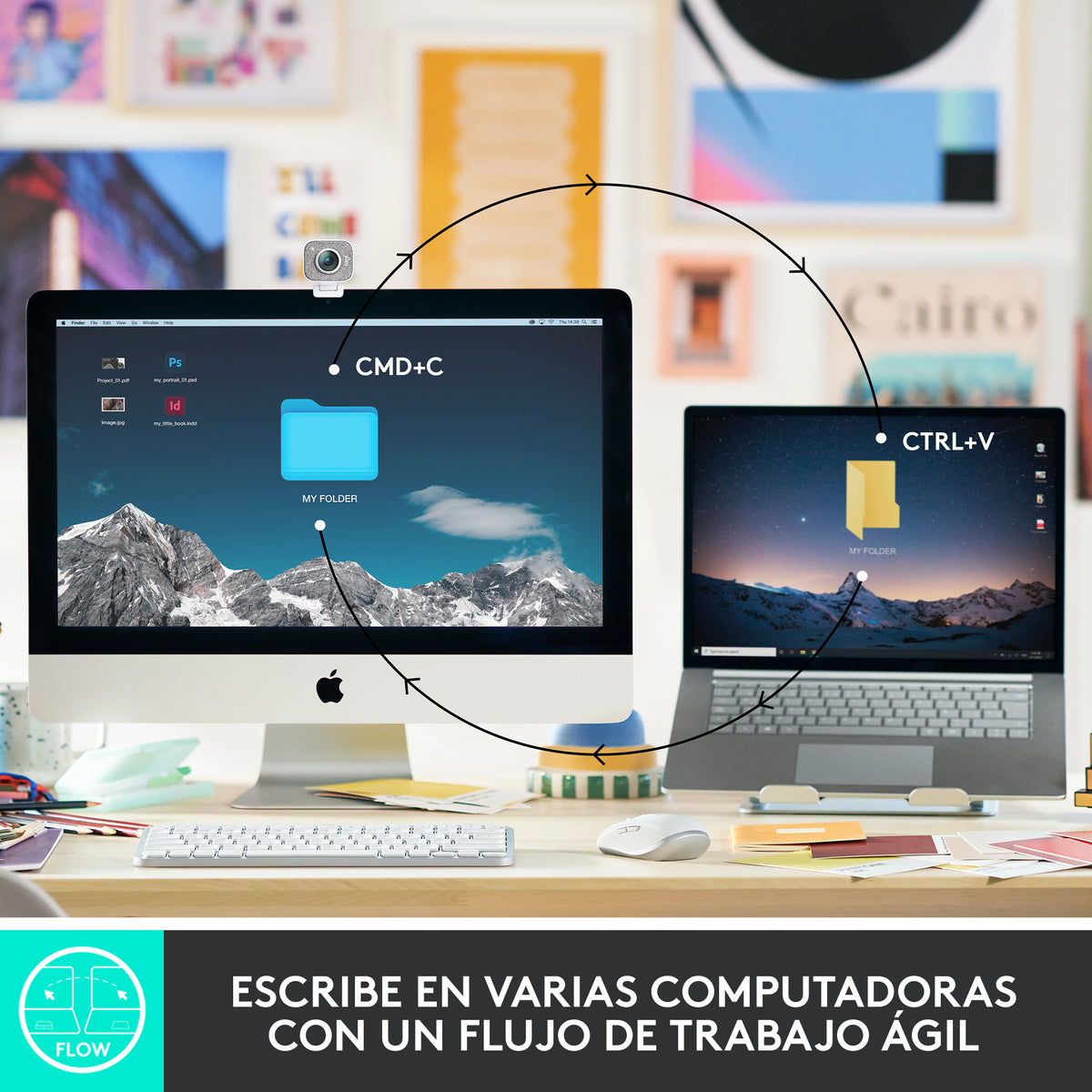 Combo Logitech Teclado Mx Keys Mini + Mouse Mx Anywhere 3s Negro