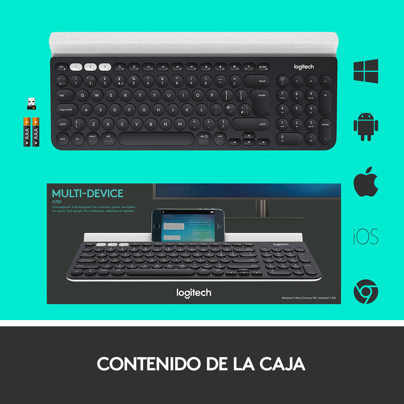 Teclado Completo Multidispositivo Inalámbrico Logitech K780