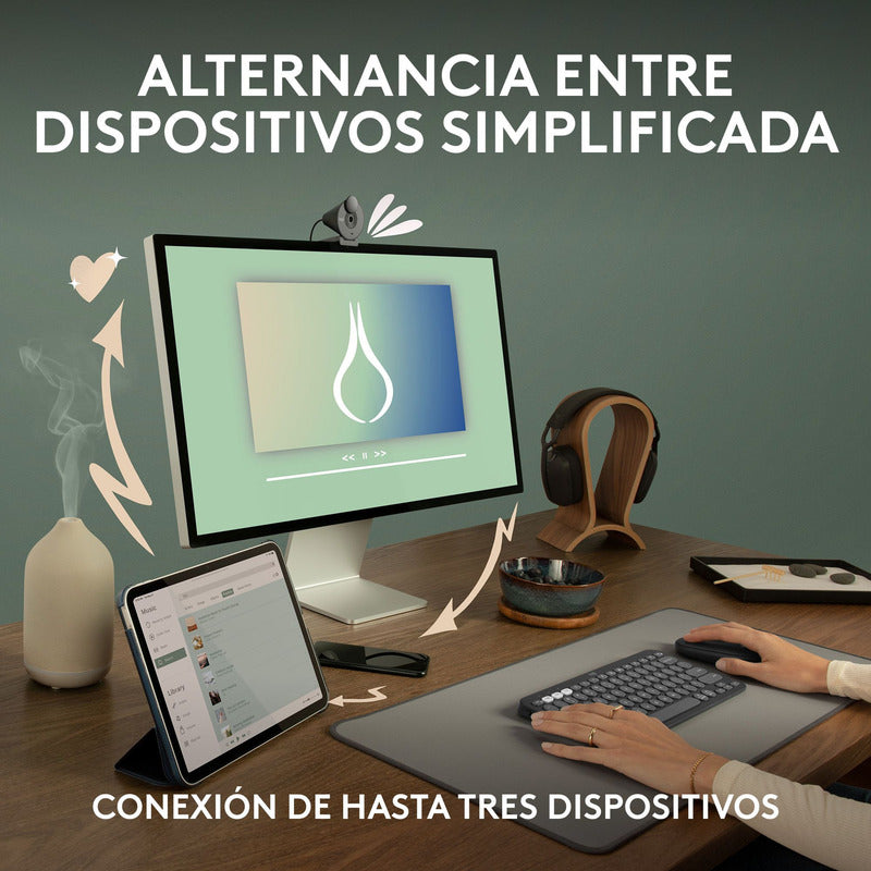 Mouse Logitech Pebble 2 M350s, Bluetooth Multidispositivo