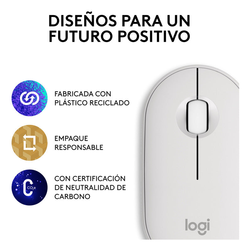 Mouse Logitech Pebble 2 M350s Bluetooth Multidispositivo