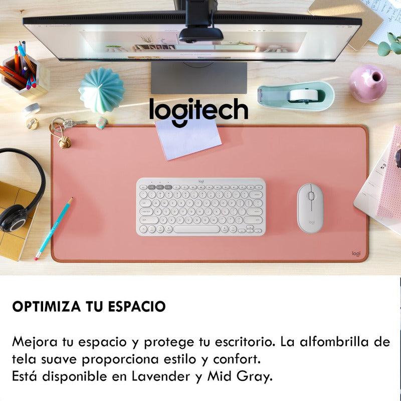 Alfombrilla de Escritorio Logitech Desk Mat Studio Series, Rosa