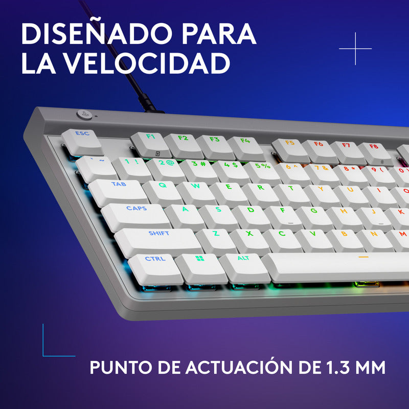 Teclado Gamer Lightsync Rgb Logitech G515 Tkl, Blanco