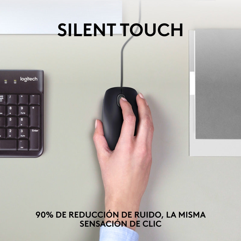 Mouse Logitech M110 Silent/ Clics 90% Más Silenciosos Negro