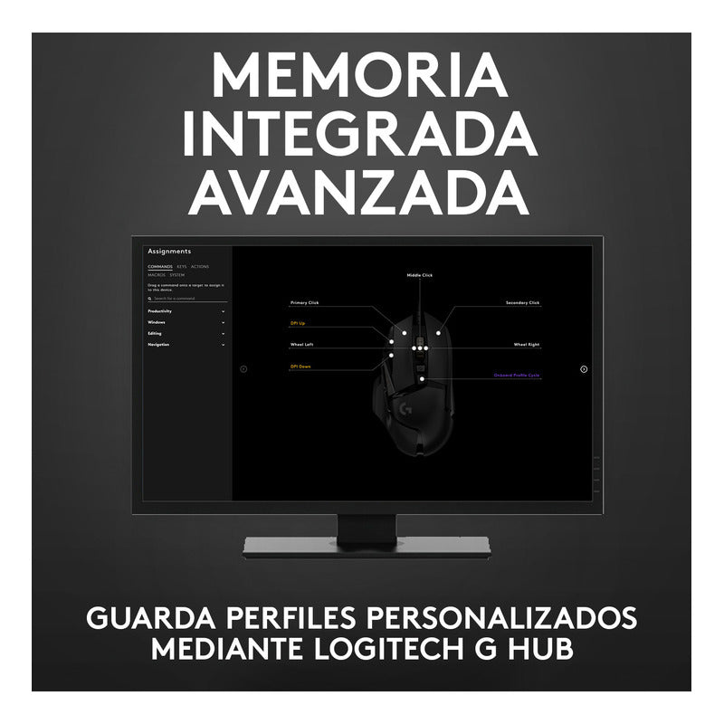 Mouse Gamer Logitech G502 HERO RGB Programable 25.600 dpi