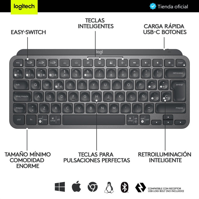 Combo Logitech Avanzado Teclado Mx Keys Mini + Mx Master 3s