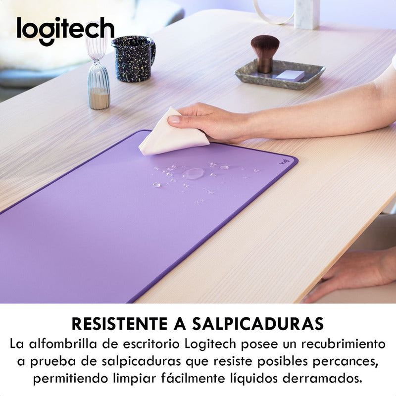 Alfombrilla de Escritorio Logitech Desk Mat Studio Series, Lavanda