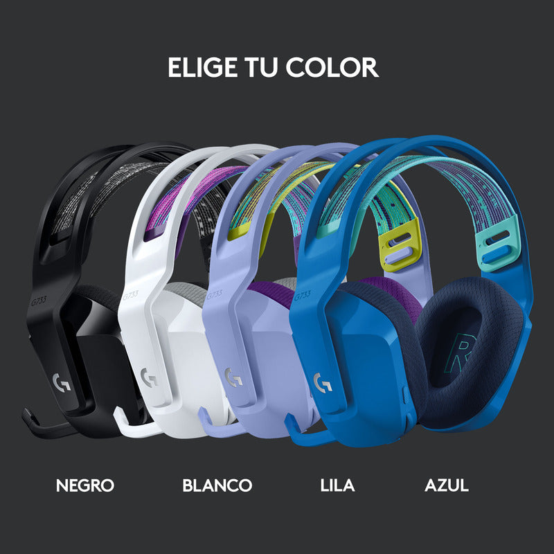 Auricular Gamer Logitech G733, Rgb Inalámbrica / 7.1 - Negro