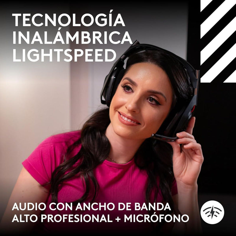 Auricular Gamer Inalámbrica + Base Logitech Astro A50 (5ta Gen) LIGHTSPEED, Black
