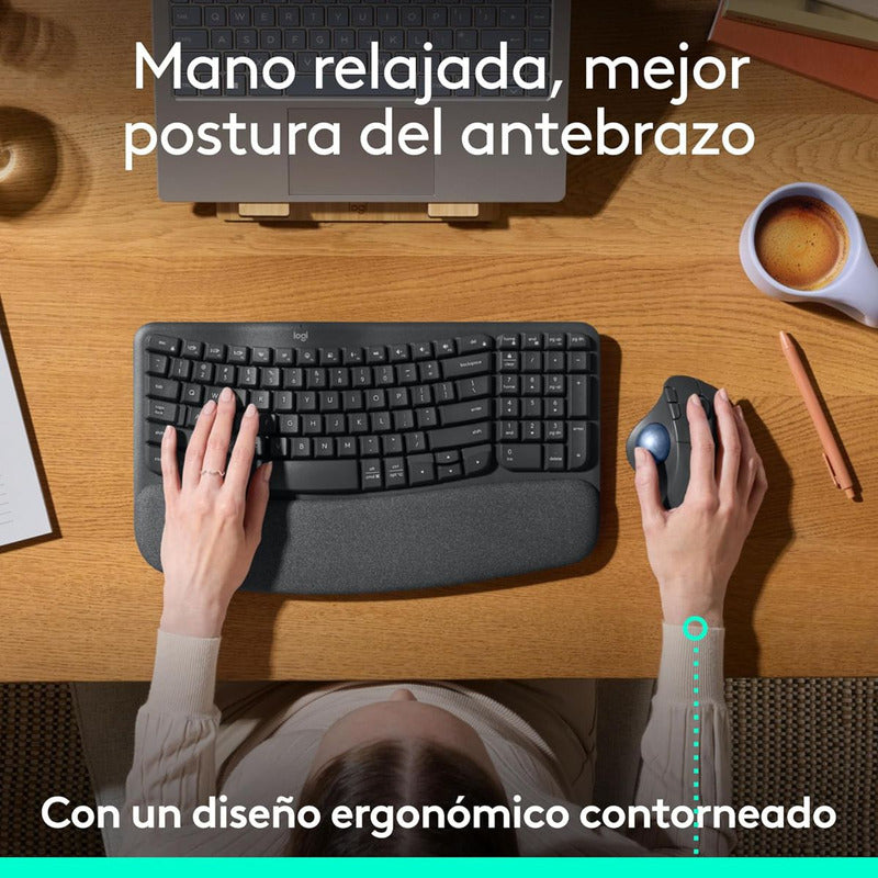 Mouse Trackball Inalámbrico Logitech Ergo M575s Ergonómico