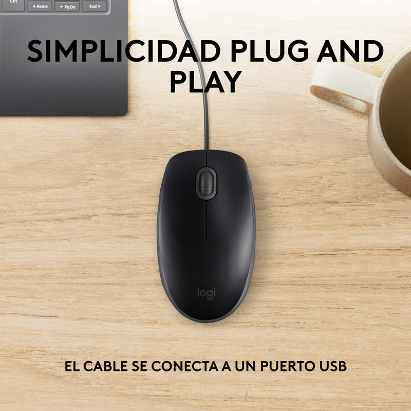 Mouse Logitech M110 Silent/ Clics 90% Más Silenciosos Negro