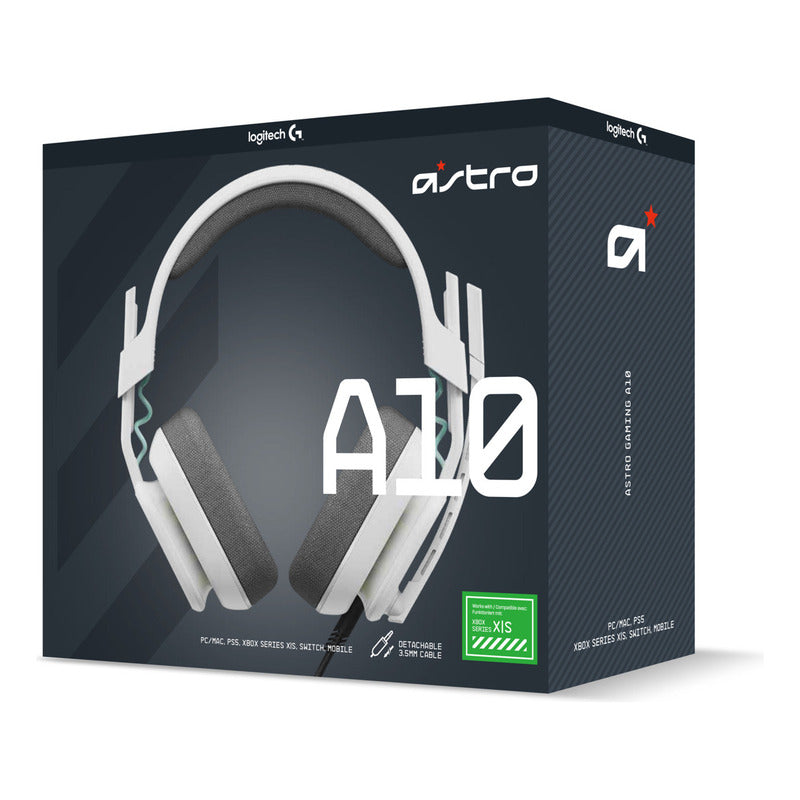 Auricular Gamer Astro A10 Gen 2, Pc/Ps5/Ps4, Xbox, Blanco