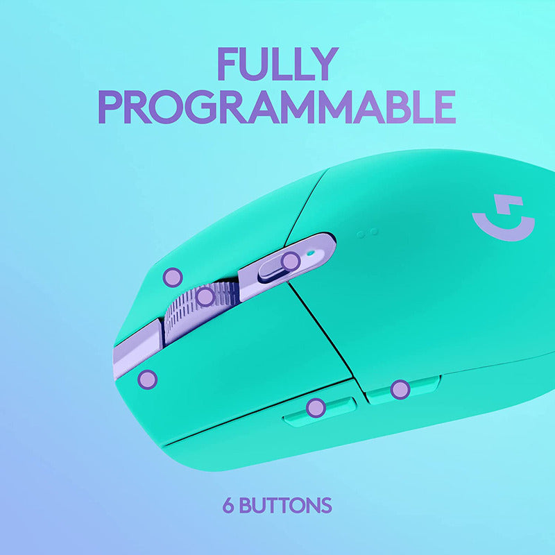 Mouse Gamer Inalámbrico Logitech G305, 12000dpi - Menta