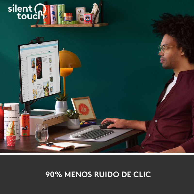 Combo Profesional Teclado Logitech K950 + Mouse M650, Grafito