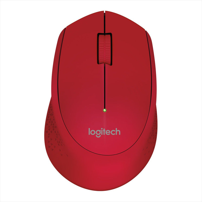 Mouse Inalámbrico Logitech M280 con Cómodo Diseño Curvo, Rojo