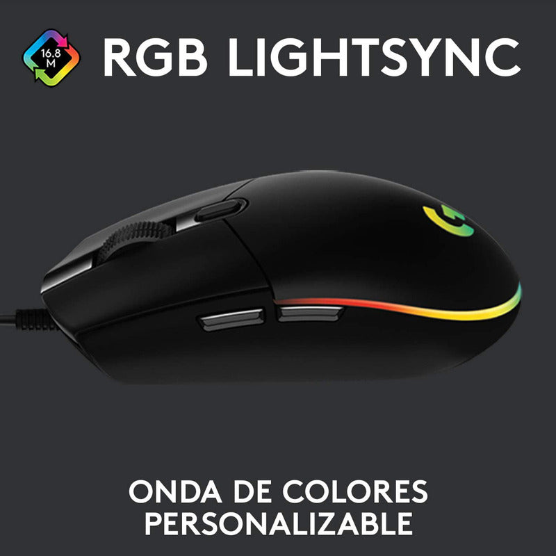 Combo Gamer Teclado Logitech G213 Prodigy RGB + Mouse G203 RGB