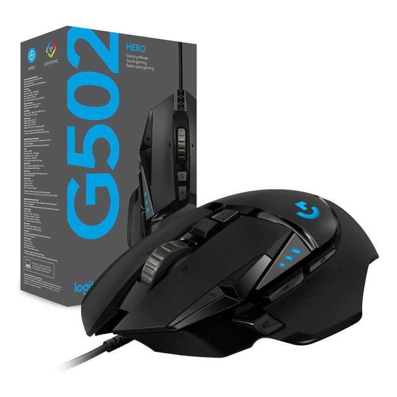 Mouse Gamer Logitech G502 HERO RGB Programable 25.600 dpi