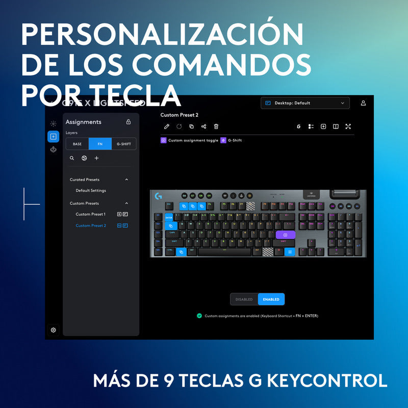 Teclado Gamer Logitech G915 X Lightspeed / Mecánico Slim RGB
