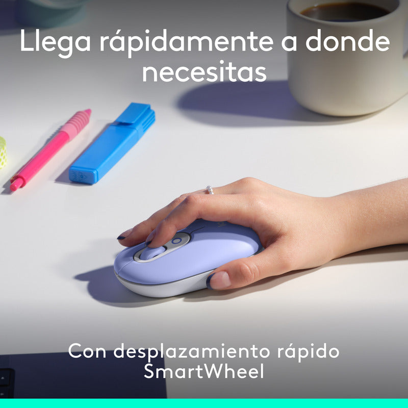 Combo Teclado Y Mouse Bluetooth, Logitech Pop Icon, Lila