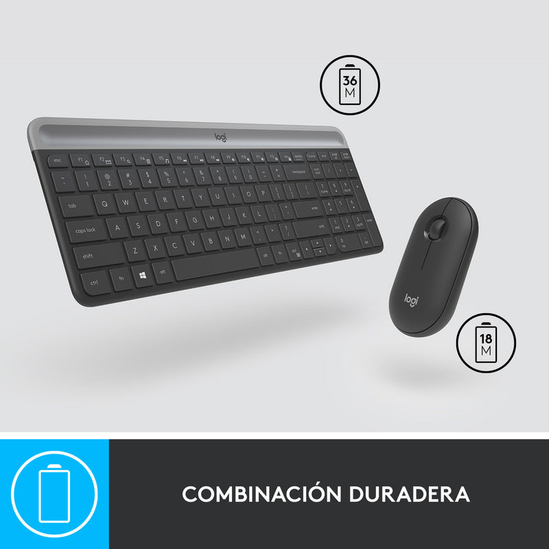 Teclado y Mouse Inalambrico Slim Logitech MK470