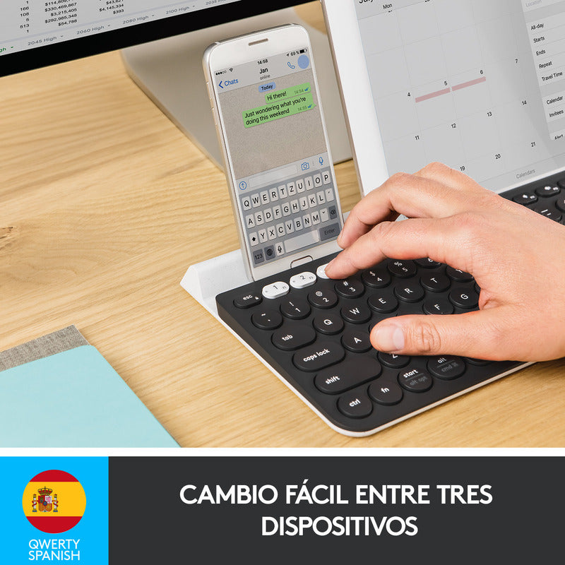 Teclado Completo Multidispositivo Inalámbrico Logitech K780