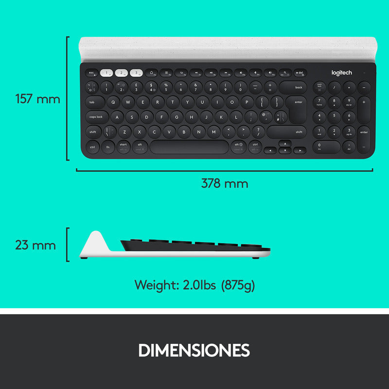 Teclado Completo Multidispositivo Inalámbrico Logitech K780