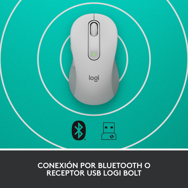 Mouse Inalámbrico Bluetooth Logitech Signature M650 Blanco