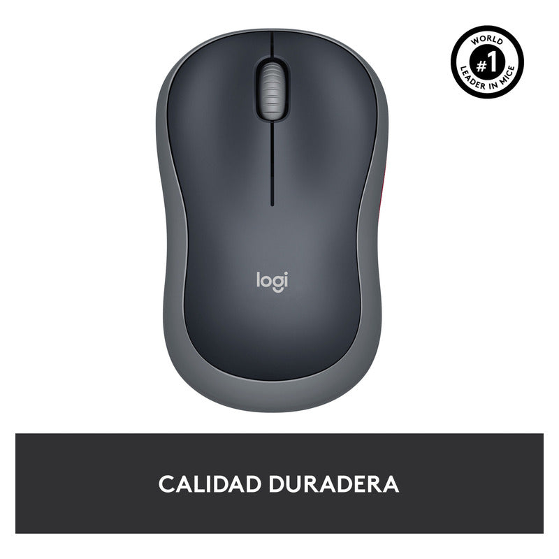 Mouse Inalámbrico Logitech M185, Win Mac Chrome Linux Gris
