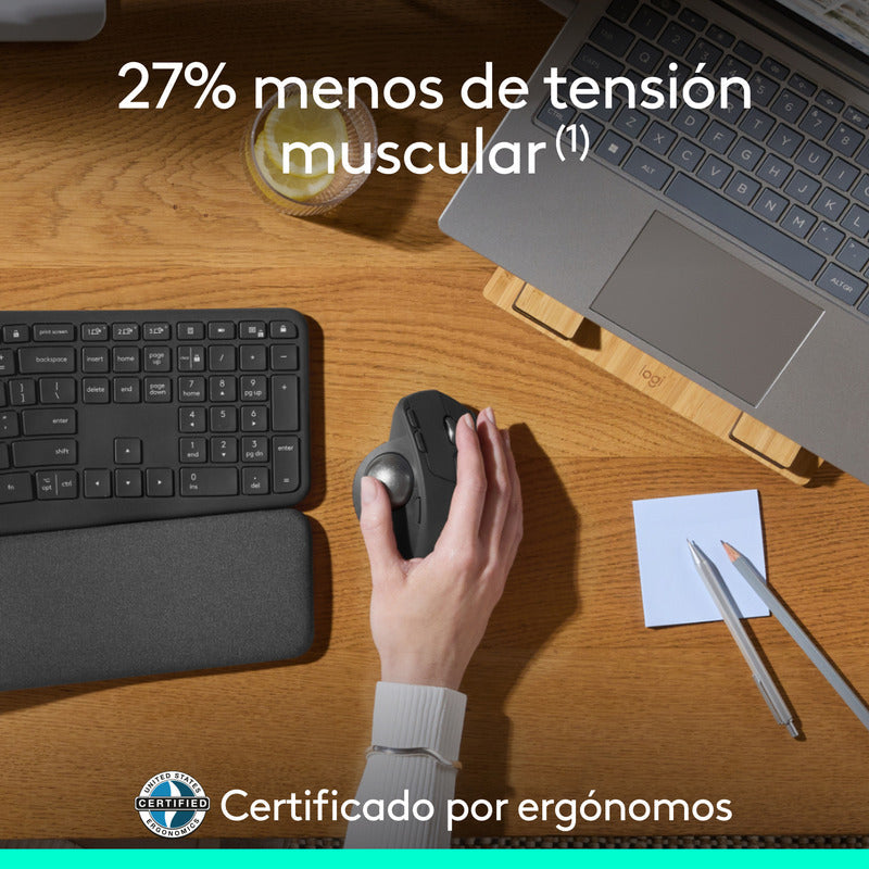 Mouse Logitech Mx Ergo S, Trackball Inalámbrico / Recargable
