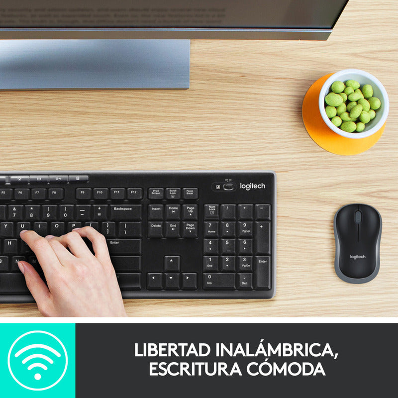 Combo Inalámbrico Logitech Mk270 + Pad Mouse Studio Series