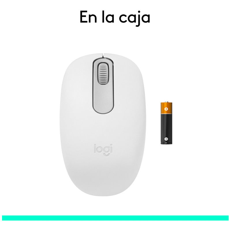 Mouse Inalámbrico Bluetooth Logitech M196, Cómodo Diseño Compacto, Blanco