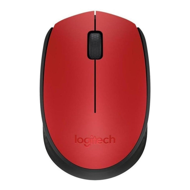 Mouse Inalámbrico Logitech M170, Cómodo Y Portátil, Rojo