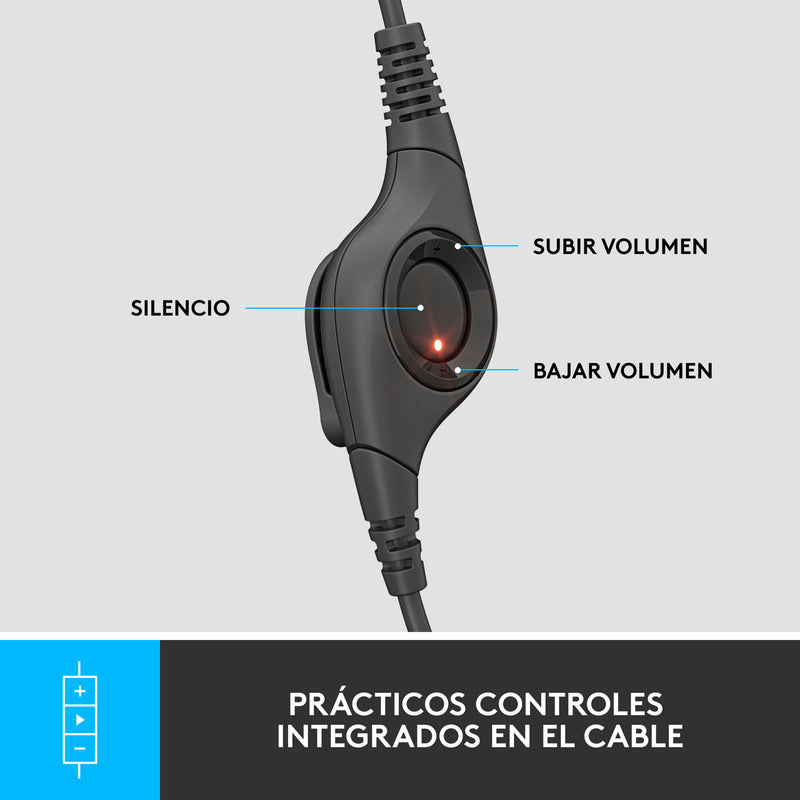 Combo Cámara Web Logitech Brio 300 + Auricular H390 Usb Negro
