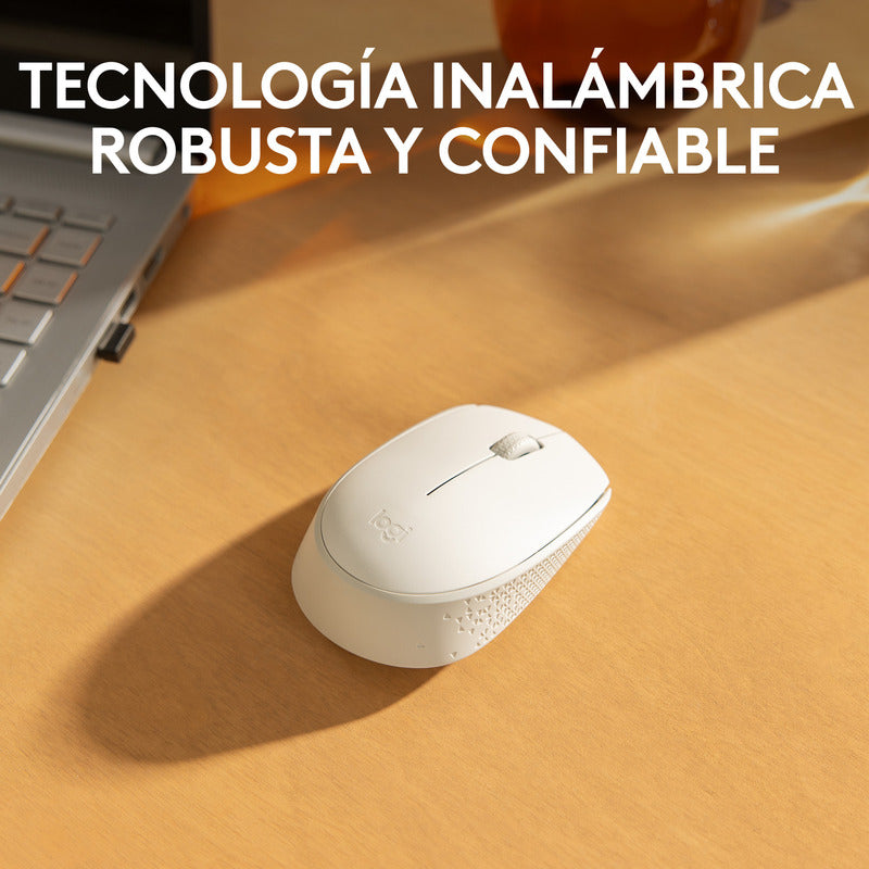 Mouse Inalámbrico Logitech M170, Cómodo Y Portátil, Blanco