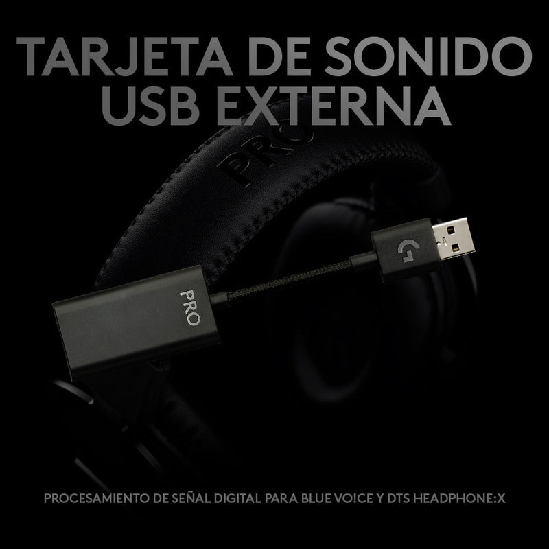 Auricular Gamer Logitech G Pro X, 7.1 Profesional, Pc Ps4 Xbox