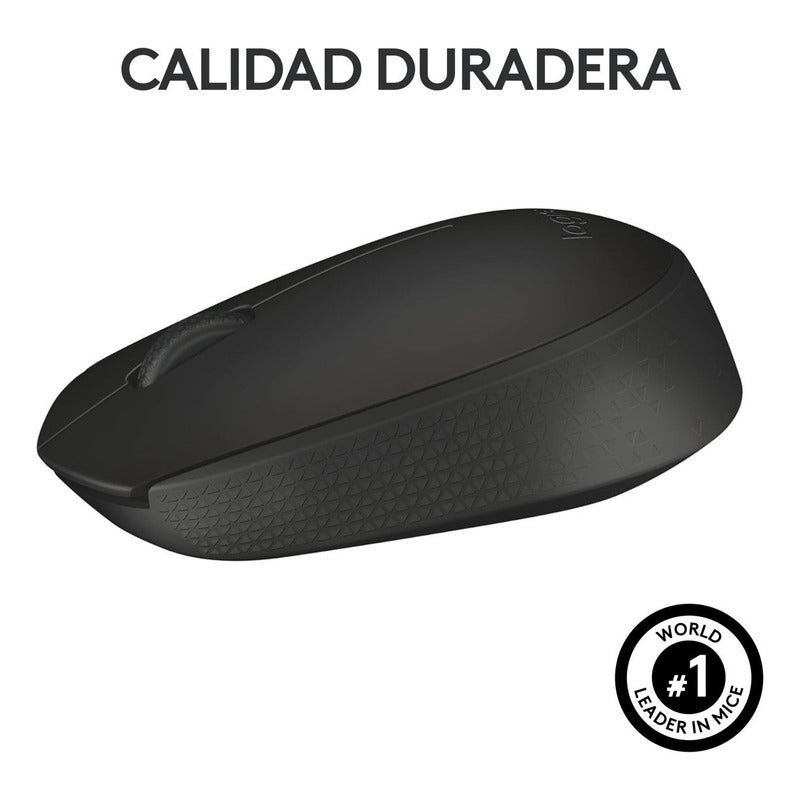Mouse Inalámbrico Logitech M170, Portátil, Win Mac Negro