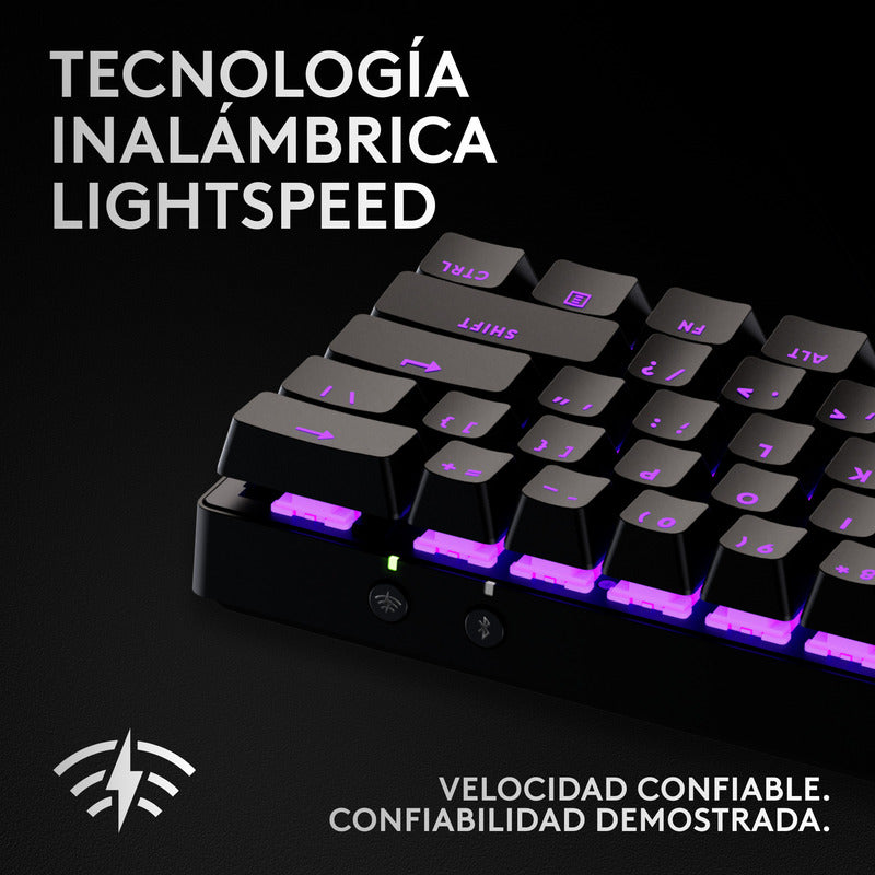 Teclado Gamer Logitech Pro X 60, Inalámbrico Lightspeed
