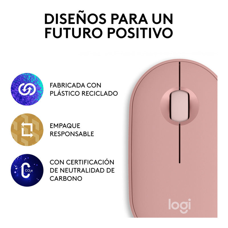 Mouse Logitech Pebble 2 M350s, Bluetooth Multidispositivo