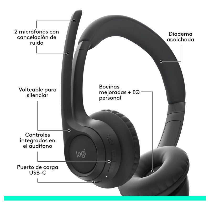 Audífonos Inalámbricos Logitech Zone 300 Con Micrófono