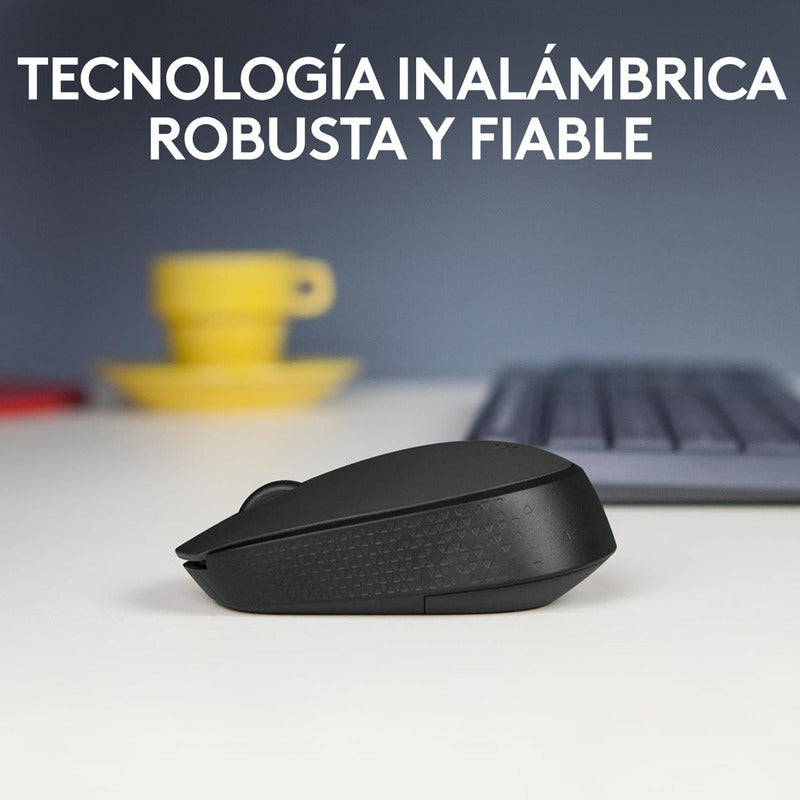 Mouse Inalámbrico Logitech M170, Portátil, Win Mac Negro