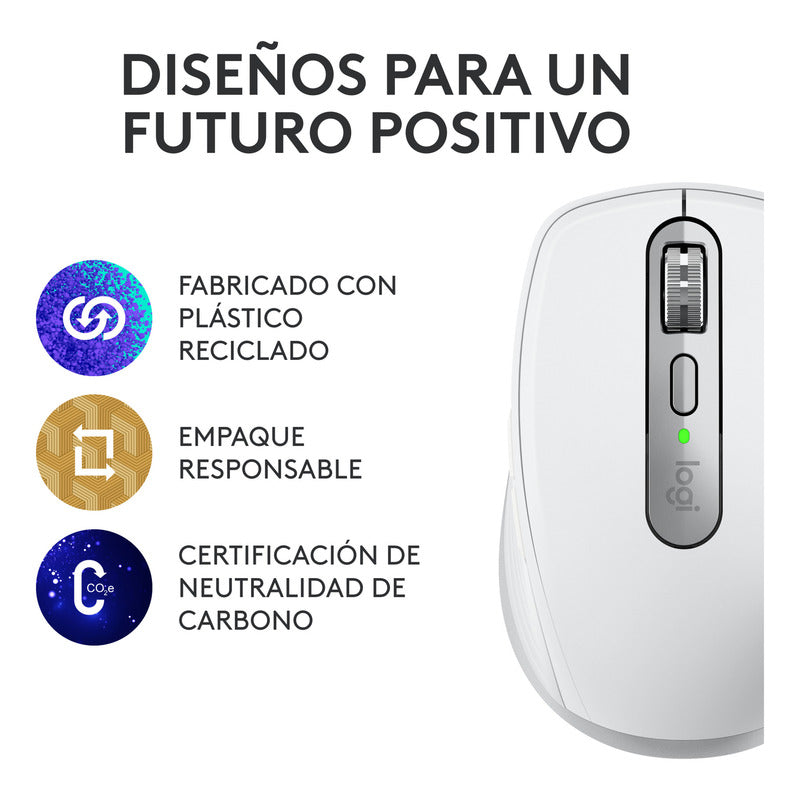 Mouse Logitech Mx Anywhere 3s, Compacto Avanzado - Blanco