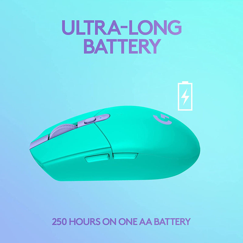 Mouse Gamer Inalámbrico Logitech G305, 12000dpi - Menta