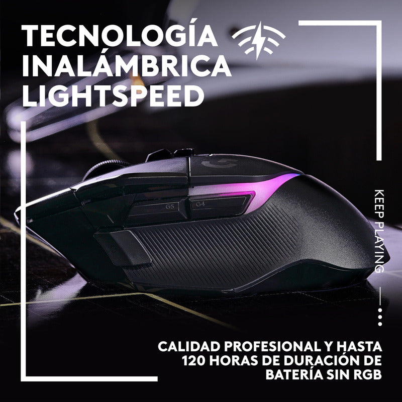 Mouse Gamer Logitech c X Plus Rgb Inalámbrico Hero 25k