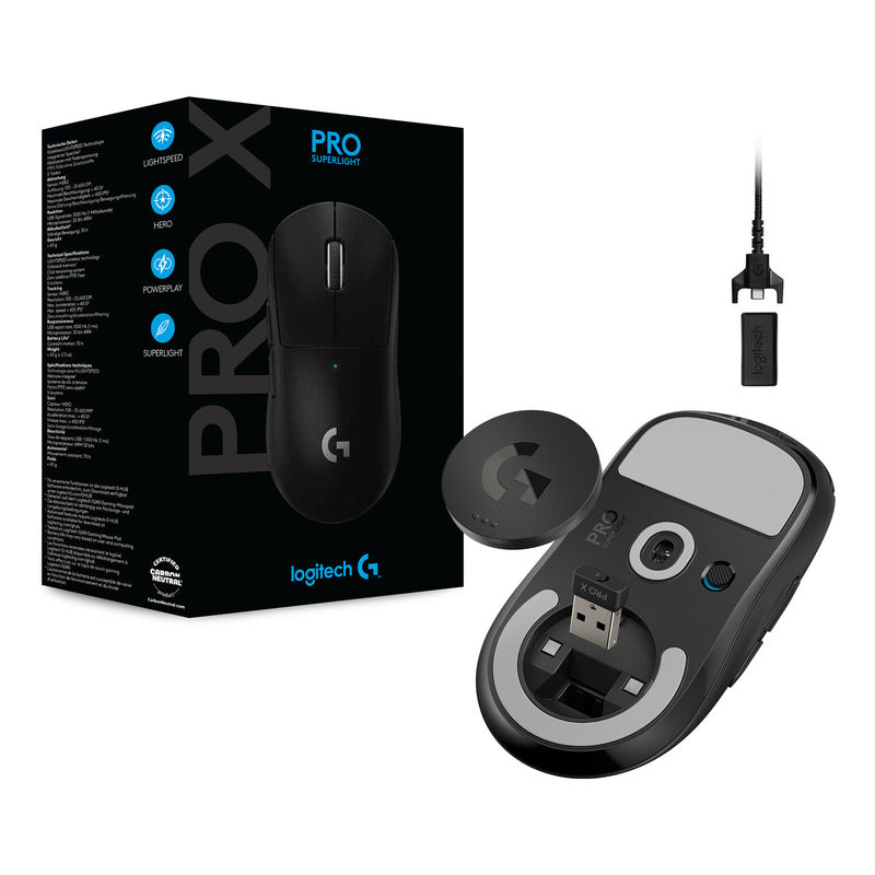 Mouse Gamer Inalámbrico Logitech G Pro X Superlight, Negro