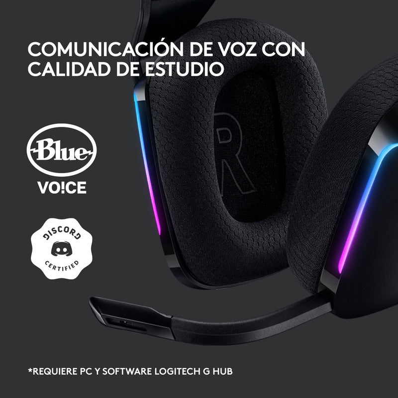 Auricular Gamer Logitech G733, Rgb Inalámbrica / 7.1 - Negro