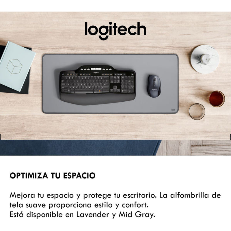Alfombrilla de Escritorio Logitech Desk Mat Studio Series, Gris